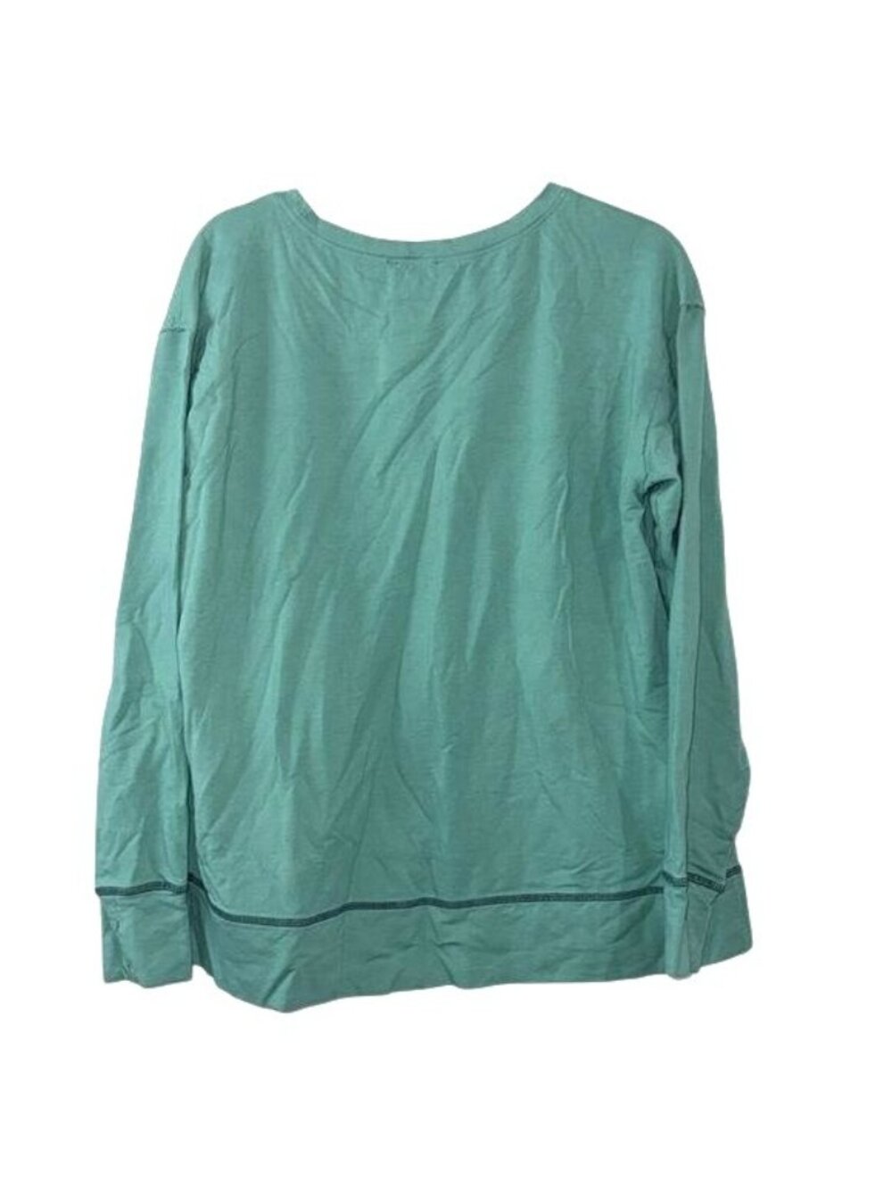 Studio Park Womens Green Pullover Long-Sleeve Top Eat Sleep Move Graphic Size M - Picture 6 of 7